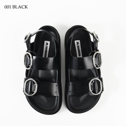 JILSANDER バックルストラップ レザー サンダル