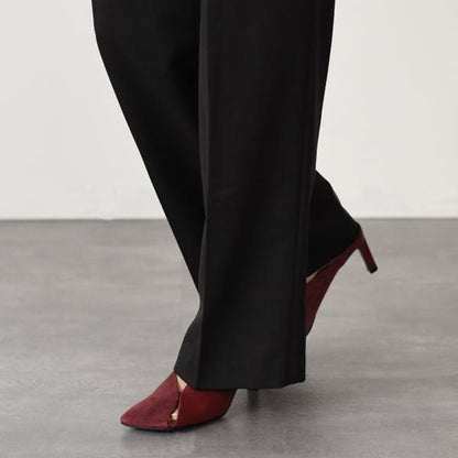 JILSANDER Leather Square Toe High Heel Mules 