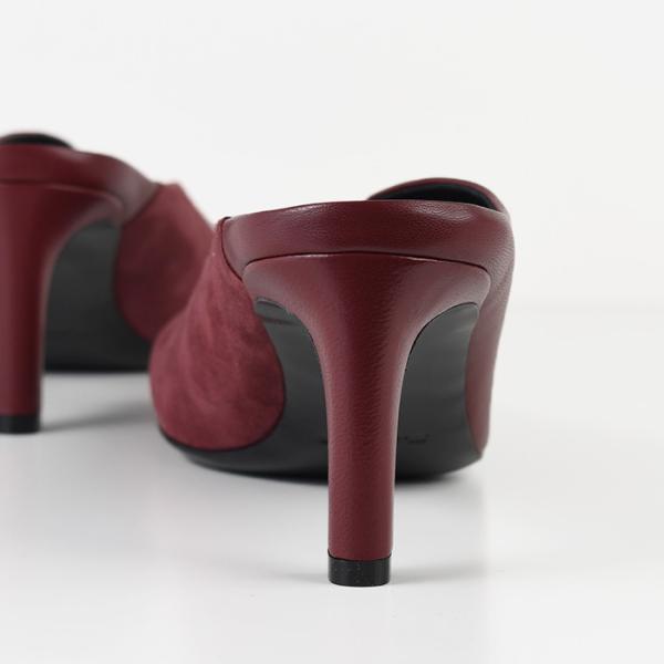 JILSANDER Leather Square Toe High Heel Mules 
