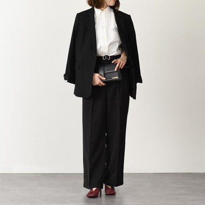 JILSANDER Leather Square Toe High Heel Mules 