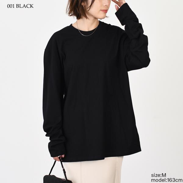 JILSANDER ジルサンダー Jil Sanderロゴ バック プリント コットン クルーネック 長袖Tシャツ