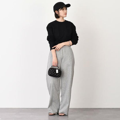 JILSANDER 질 썬더 Jil Sander 로고 백 프린트 코튼 크루 넥 긴 소매 T 셔츠 