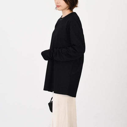 JILSANDER ジルサンダー Jil Sanderロゴ バック プリント コットン クルーネック 長袖Tシャツ