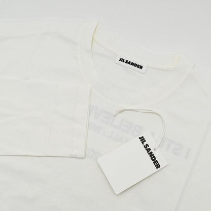 JILSANDER ジルサンダー Jil Sanderロゴ バック プリント コットン クルーネック 長袖Tシャツ