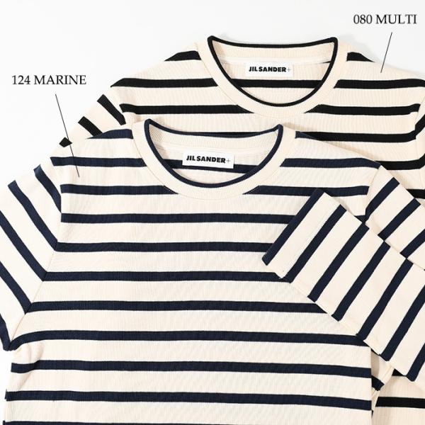 JILSANDER 가방 로고 테두리 긴팔 티셔츠 