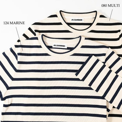 JILSANDER 가방 로고 테두리 긴팔 티셔츠 