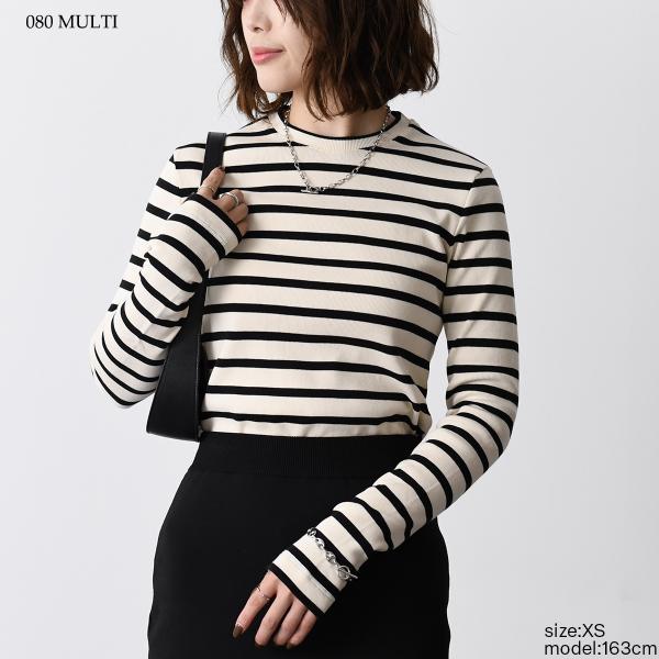 JILSANDER 가방 로고 테두리 긴팔 티셔츠 