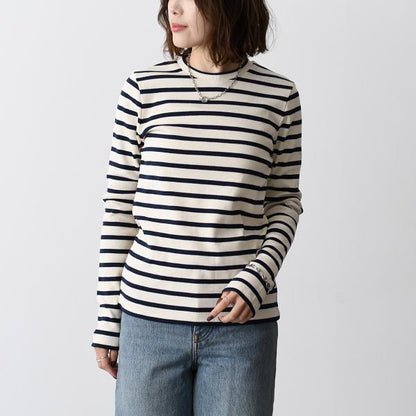 JILSANDER 가방 로고 테두리 긴팔 티셔츠 