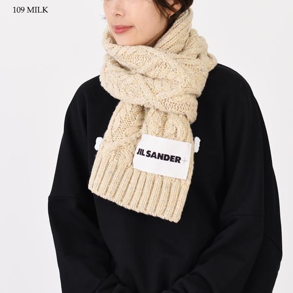 JILSANDER ロゴラベル ウールスカーフ