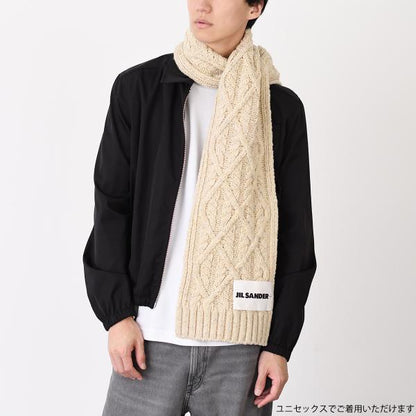 JILSANDER ロゴラベル ウールスカーフ