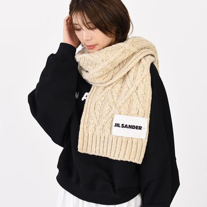 JILSANDER ロゴラベル ウールスカーフ