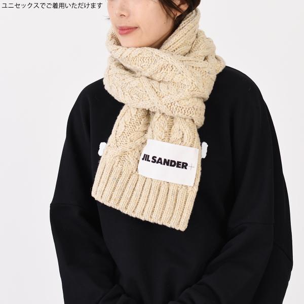 JILSANDER ロゴラベル ウールスカーフ