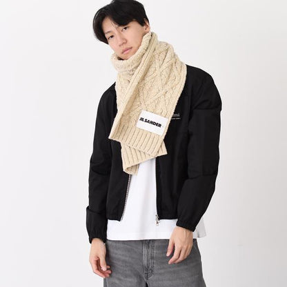 JILSANDER ロゴラベル ウールスカーフ