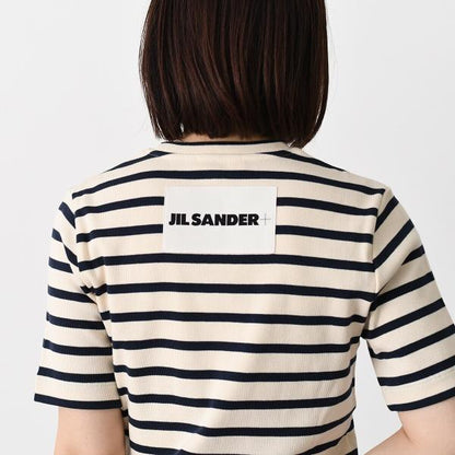 JILSANDER バックロゴラベル ボーダーTシャツ