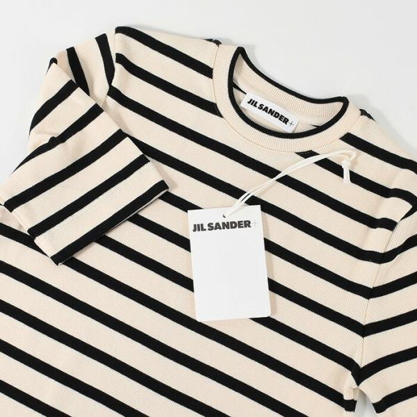 JILSANDER バックロゴラベル ボーダーTシャツ