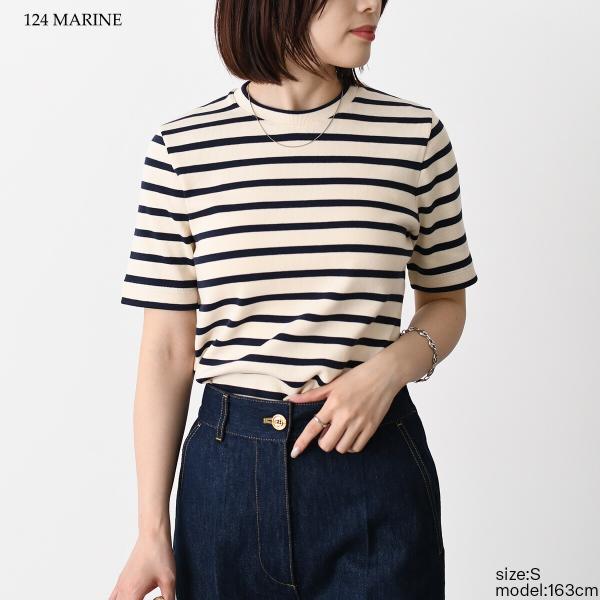 JILSANDER バックロゴラベル ボーダーTシャツ