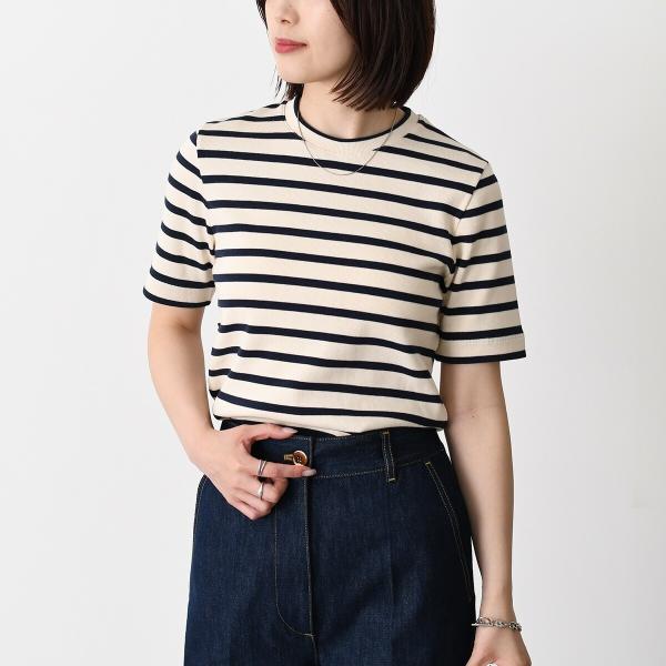 JILSANDER バックロゴラベル ボーダーTシャツ