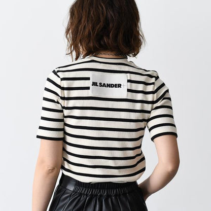 JILSANDER バックロゴラベル ボーダーTシャツ