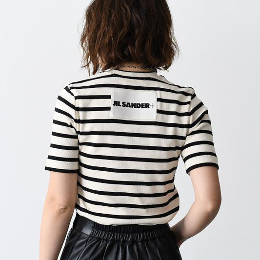 JILSANDER バックロゴラベル ボーダーTシャツ