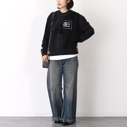 MM6 MAISON MARGIELA distressed wide-leg jeans 