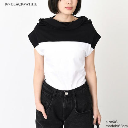 MM6 HIGH NECK T-SHIRT 