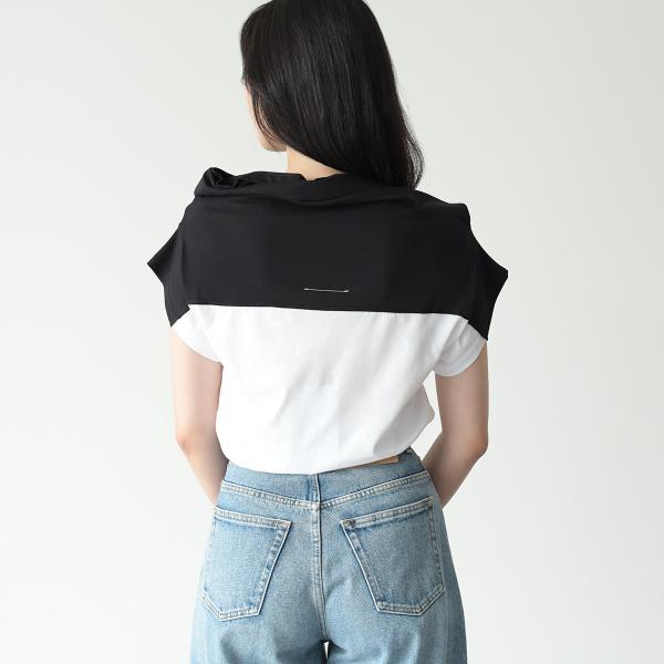 MM6 HIGH NECK T-SHIRT 