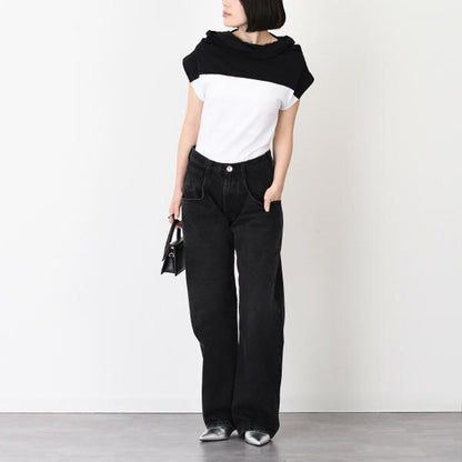 MM6 HIGH NECK T-SHIRT 