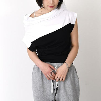 MM6 HIGH NECK T-SHIRT 