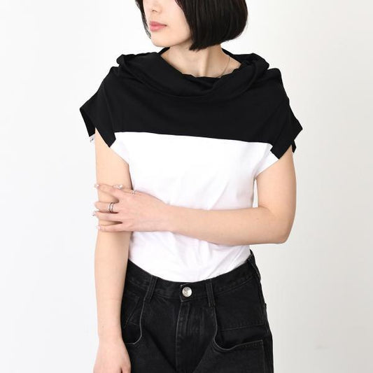 MM6 HIGH NECK T-SHIRT 
