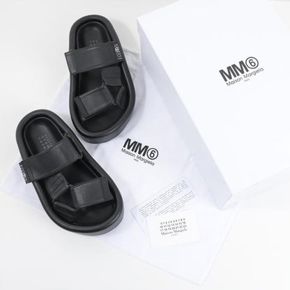 MM6 플랫폼 웨빙 슬리폰 샌들 