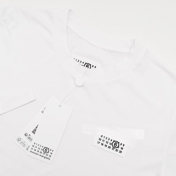 MM6 テープドラベル コットン Tシャツ