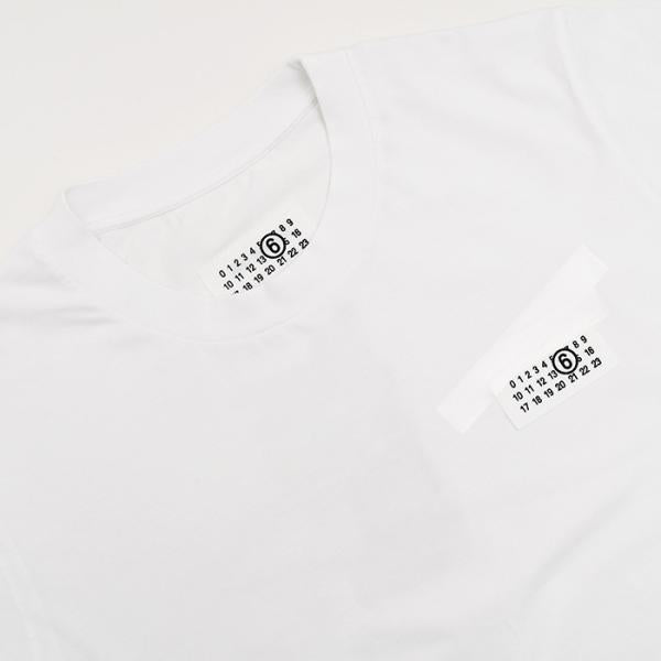MM6 テープドラベル コットン Tシャツ