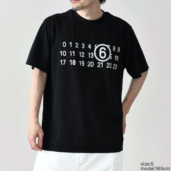 MM6 ツーレイヤー コットンジャージーTシャツ