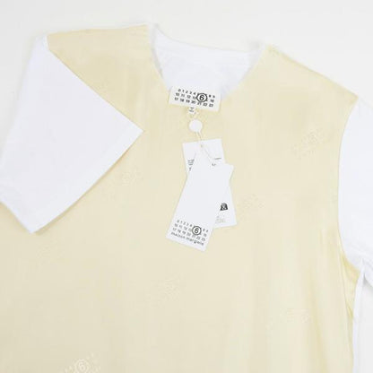 MM6 MAISON MARGIELA ナンバーロゴプリント サテン Tシャツ