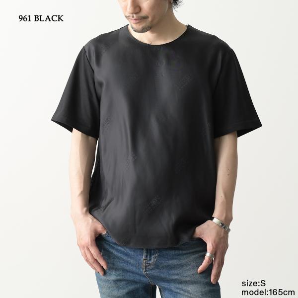 MM6 ナンバーロゴプリント サテン Tシャツ