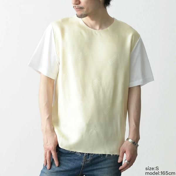 MM6 MAISON MARGIELA ナンバーロゴプリント サテン Tシャツ