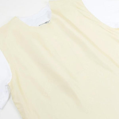 MM6 MAISON MARGIELA ナンバーロゴプリント サテン Tシャツ