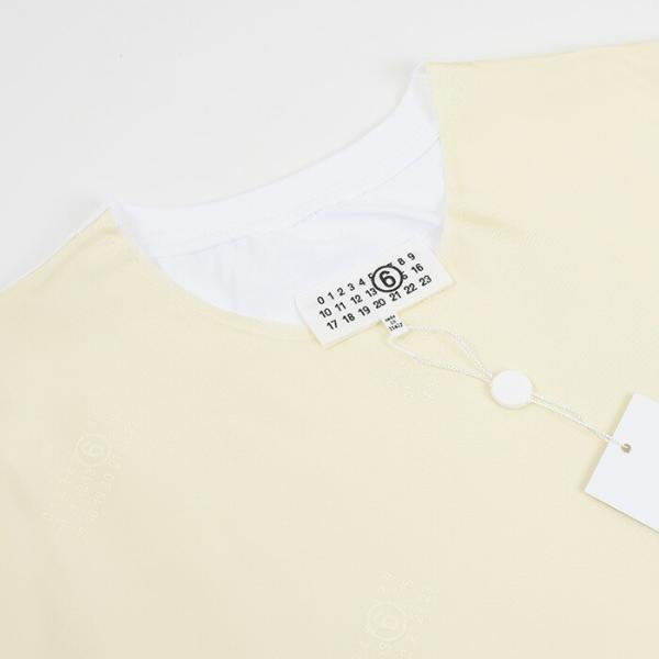 MM6 MAISON MARGIELA ナンバーロゴプリント サテン Tシャツ