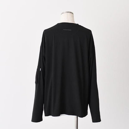 MM6 MAISON MARGIELA ギャバジンポケット付き ロングスリーブTシャツ