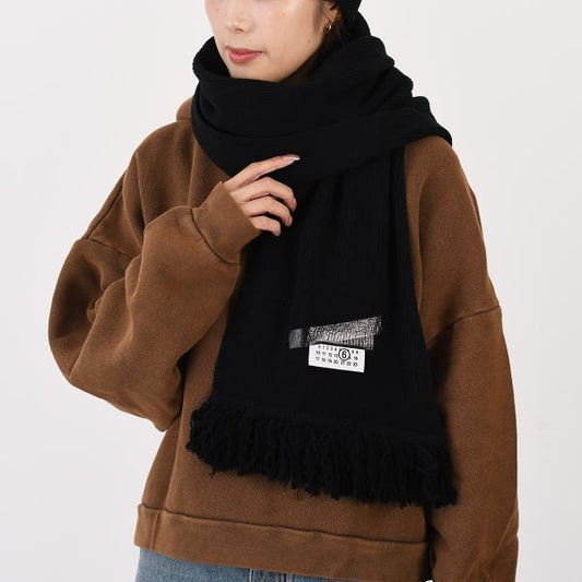 MM6 MAISON MARGIELA エムエムシックス メゾン マルジェラ テープラベル ウールスカーフ