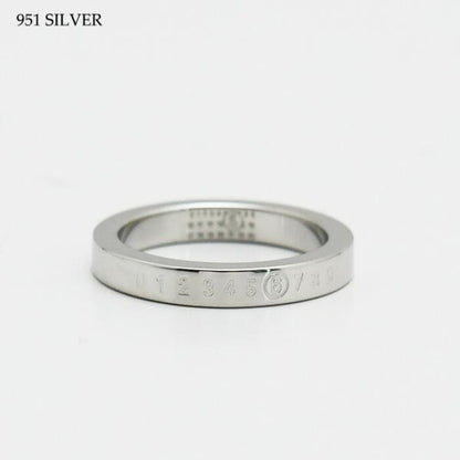 MM6 MAISON MARGIELA Numeric 미니멀 시그니처 3MM 링 
