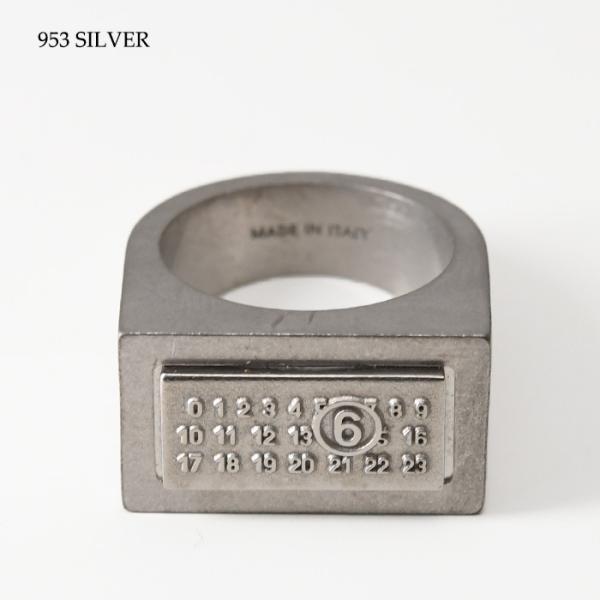 MM6 MAISON MARGIELA エムエムシックス メゾン マルジェラ 「ニューメリック」レクタングルリング