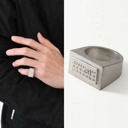 MM6 MAISON MARGIELA 엠엠 식스 메종 마르제라 "뉴메릭" 렉탄 링 