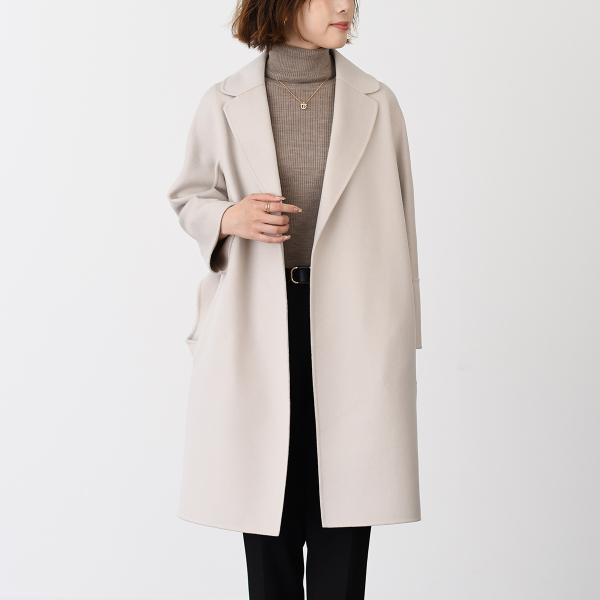 S Max Mara ARONA ピュア ヴァージンウール ダブルフェイス コート