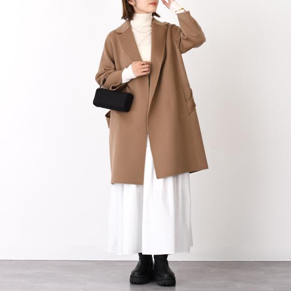 S Max Mara ARONA ピュア ヴァージンウール ダブルフェイス コート