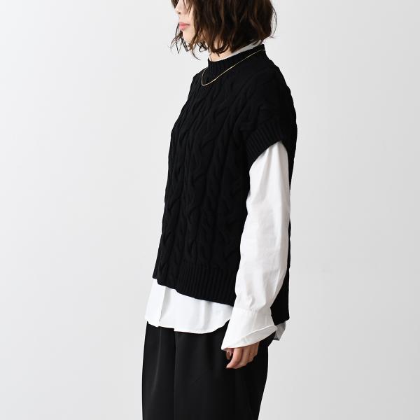 S Max Mara ERIC エリック ピュア コットン ケーブル ニット ベスト