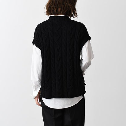 S Max Mara ERIC エリック ピュア コットン ケーブル ニット ベスト
