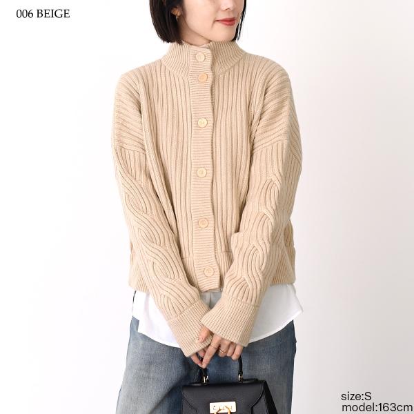 Max Mara AFELIO ウールカシミア リブ カーディガン