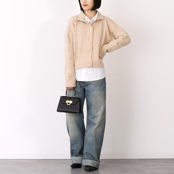 Max Mara AFELIO ウールカシミア リブ カーディガン