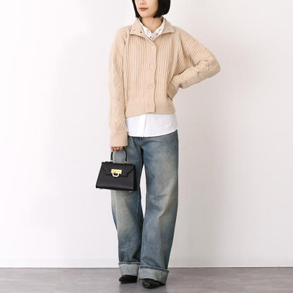 Max Mara AFELIO ウールカシミア リブ カーディガン